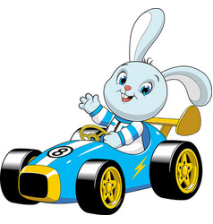 Bunny in a sport carxa Bunny in a sport carxa vector image