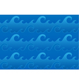 Seamless ocean waves pattern vector image