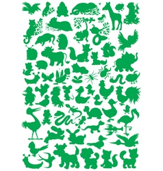 Animal silhouettes vector image