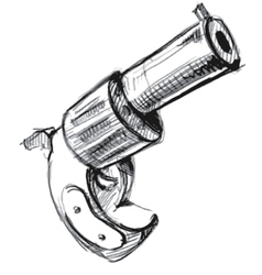 Revolver icon vector image