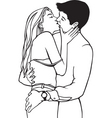 Kissing couple vector image