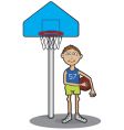 Basketball player vector image