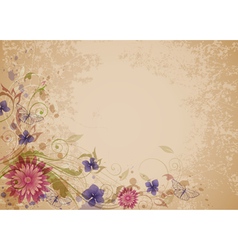 Retro floral background vector image