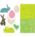 Easter set vector image