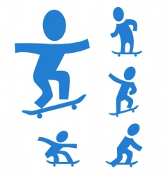 Skateboarding vector image