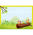 Birds sitting on a dry wood Birds sitting on a dry wood vector image