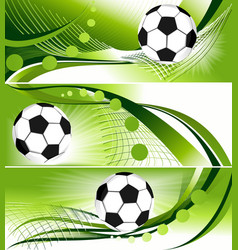 Abstract football banners vector image