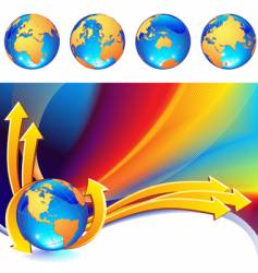 Globe background vector image
