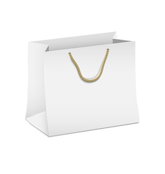 White shopping paper bag White shopping paper bag vector image