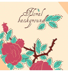 Stylish floral background vector image