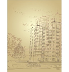 Architectural urban background vector image