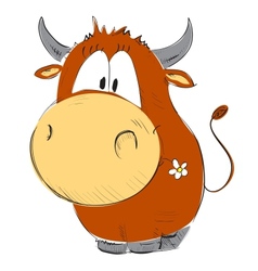 Funny cow vector image