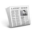 Newspaper icon vector image