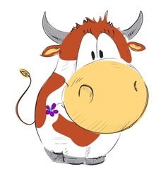 Funny cow vector image