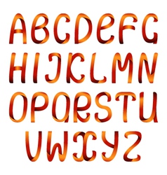 Red ribbon alphabet vector image