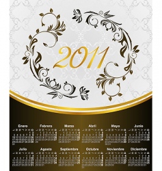 2011 in Spanish vector image