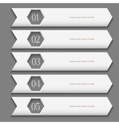 White Design template with stylized arrows vector image