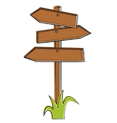 Wooden signboard vector image