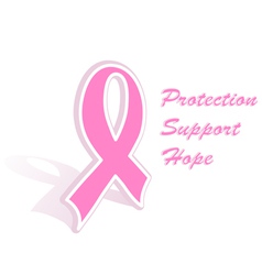Breast cancer ribbon vector image