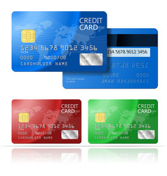Credit Card 2 sides vector image