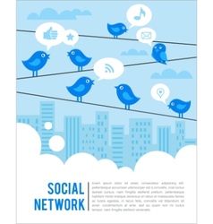Social network vector image
