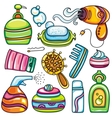 Icon set hygiene accessories vector image