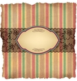 Vintage stripes lace background vector image