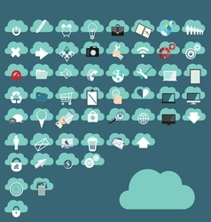 Cloud computing icons Royalty Free Vector Image