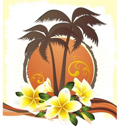 Tropical grungestyle vector image