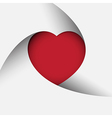 Red Heart paper background vector image