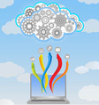Cloud computing vector image