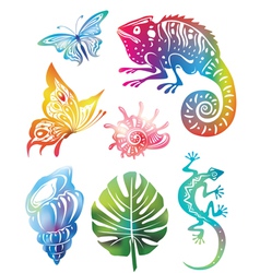 Colored objects of nature vector image