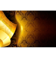 Golden wallpaper background vector image