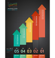 Colorful arrow number options Banner template vector image