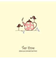 Tea card vector image