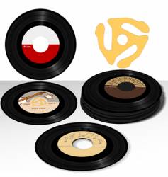 Record labels vector image