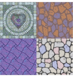 Set of floor stone textures Set of floor stone textures vector image