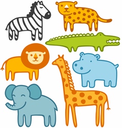 Animals set vector image