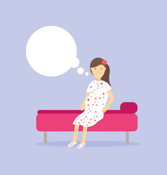 Happy young mother awaiting her baby Happy young mother awaiting her baby vector image