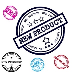 New Product Grunge Stamp Set Isolated on White vector image