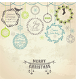 Vintage Christmas Card vector image