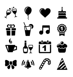 Party and Celebration icons Party and Celebration icons vector image
