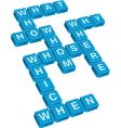 Questions crossword vector image
