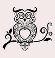 Owl ornament vector image