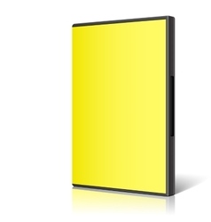 Yellow Case for DVD Or CD Disk vector image