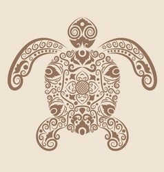 Turtle ornament vector image