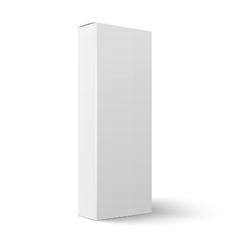 Long vertical blank cardboard box template vector image
