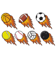 Fire ball collection vector image