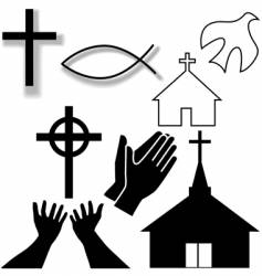 Christian symbols vector image