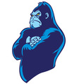 Crossed arm gorilla vector image